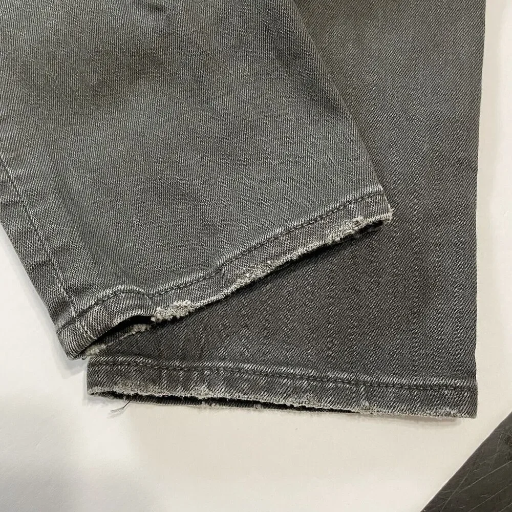American Eagle Jeans 28x30 Black Denim SKINNY Distressed Airflex+ Stretch